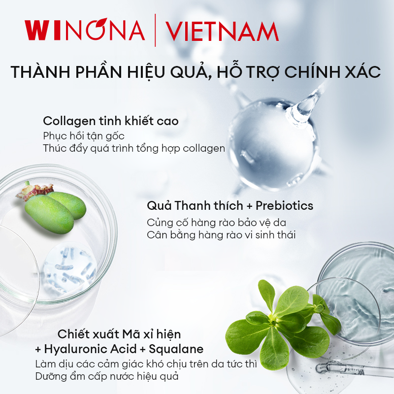 Mặt Nạ Đông Khô Phục Hồi Làm Dịu Da Winona