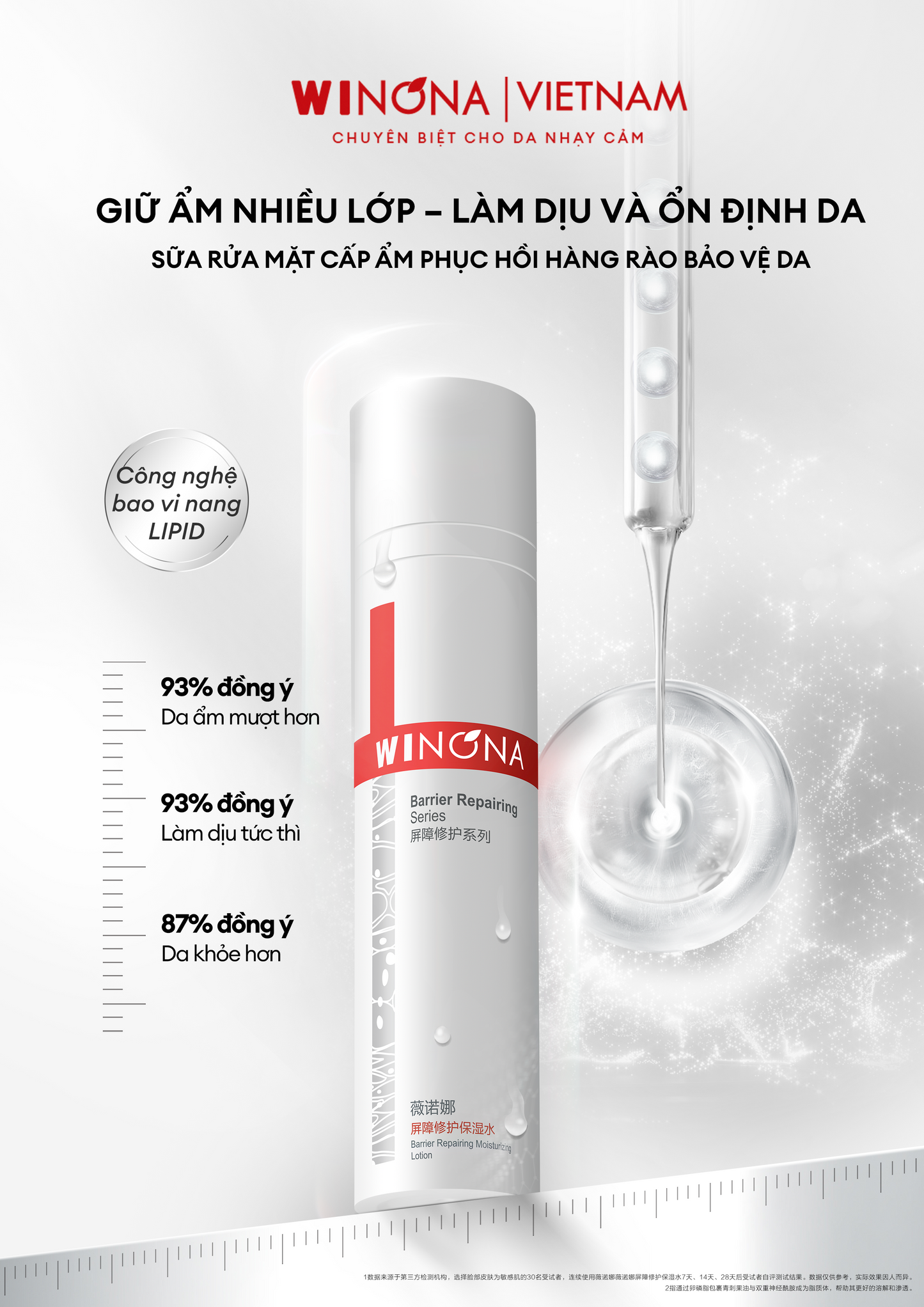 Lotion cấp ẩm và phục hồi hàng rào bảo vệ da