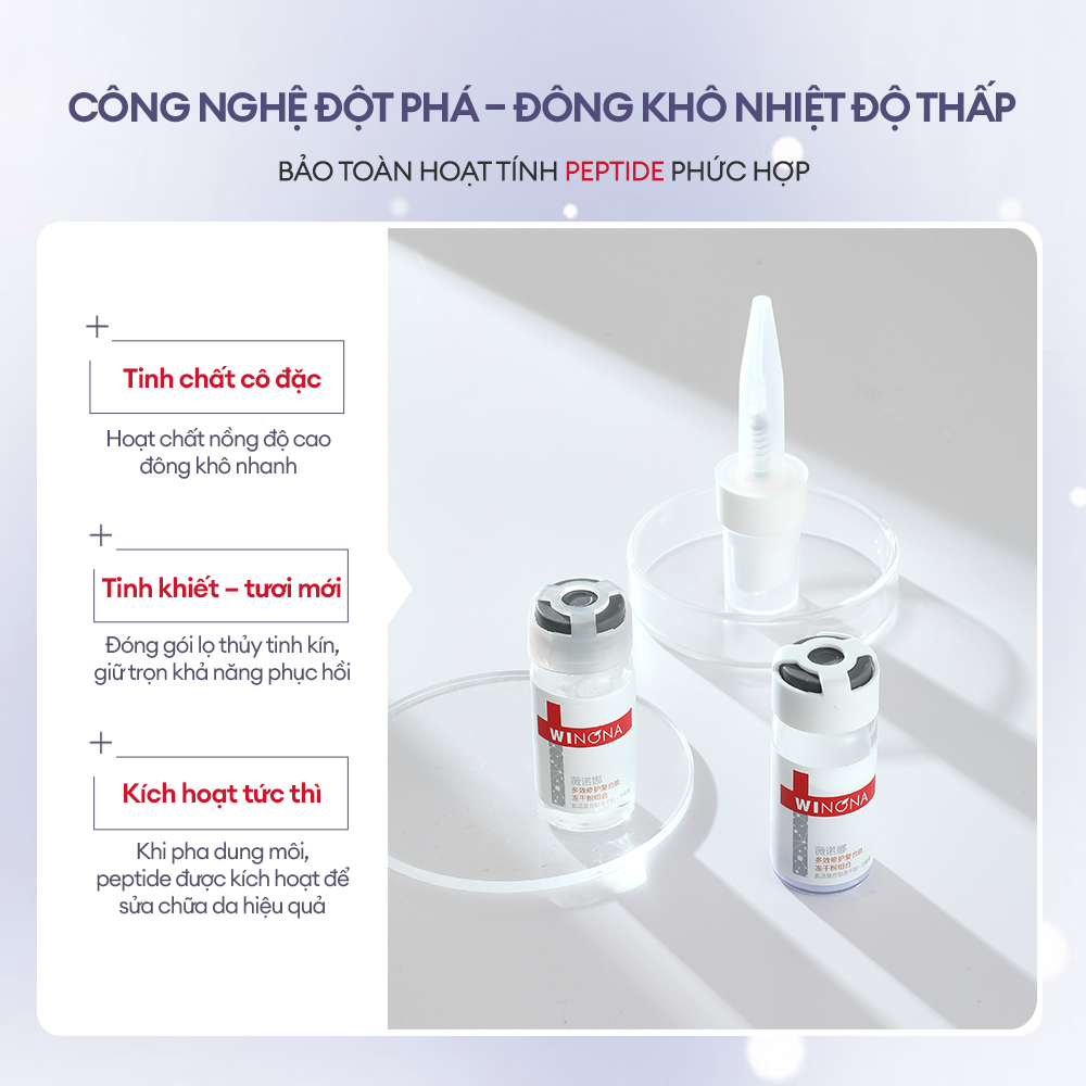 BỘT PEPTIDE ĐÔNG KHÔ VÀ DUNG DỊCH HOẠT HÓA PHỤC HỒI DA ĐA TẦNG