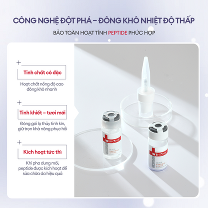 BỘT PEPTIDE ĐÔNG KHÔ VÀ DUNG DỊCH HOẠT HÓA PHỤC HỒI DA ĐA TẦNG