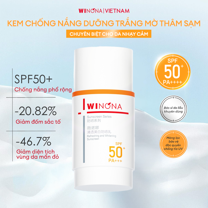 KEM CHỐNG NẮNG DƯỠNG TRẮNG MỜ THÂM SẠM