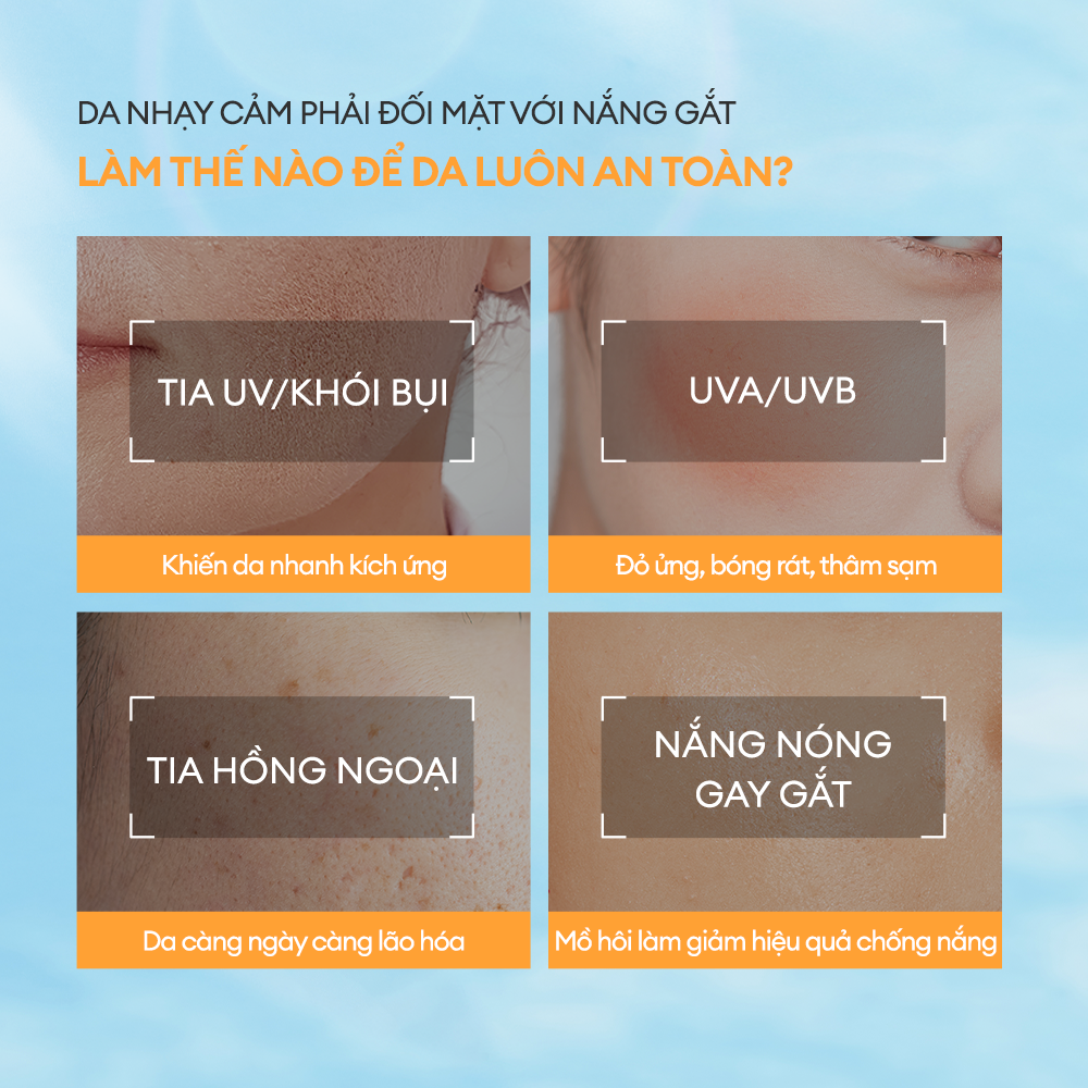 SỮA CHỐNG NẮNG CHỐNG NƯỚC CHO DA NHẠY CẢM