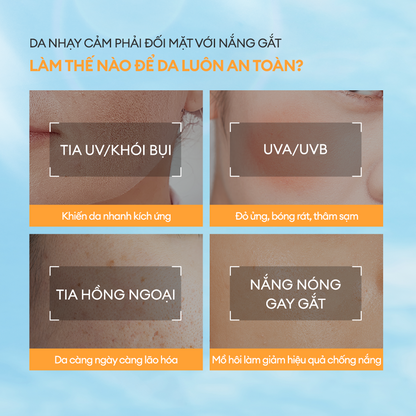 SỮA CHỐNG NẮNG CHỐNG NƯỚC CHO DA NHẠY CẢM