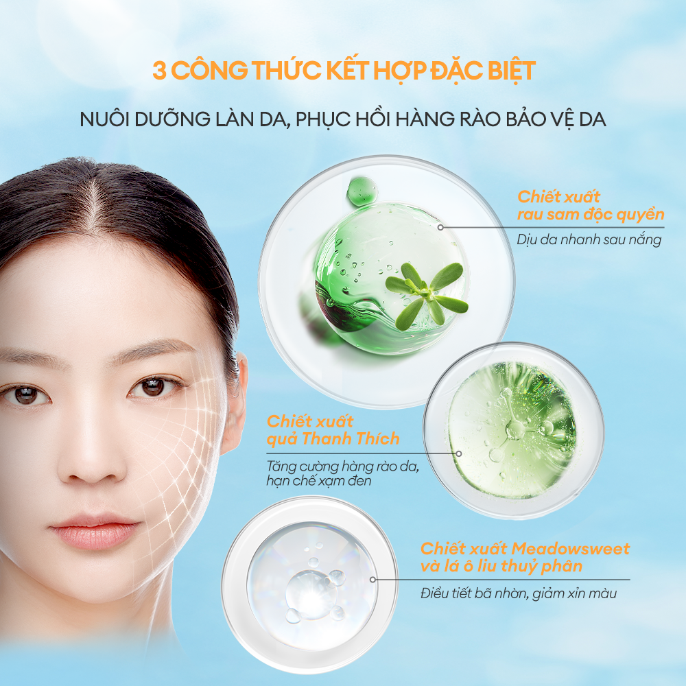 KEM CHỐNG NẮNG DƯỠNG TRẮNG MỜ THÂM SẠM